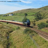 Buy canvas prints of Steam locomotive 70000 Britannia at Cliviger in La by David Birchall