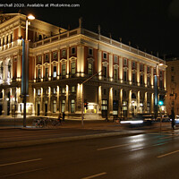 Buy canvas prints of Vienna Opera House at night. by David Birchall