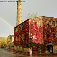 Buy canvas prints of Hebden Bridge on a wet day. by David Birchall