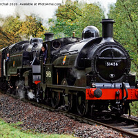Buy canvas prints of Steam locomotives 51456 and 80097 by David Birchall