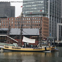 Buy canvas prints of Boston Tea Party ship and museum. by David Birchall