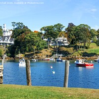 Buy canvas prints of Rockport harbour, Maine, America. by David Birchall