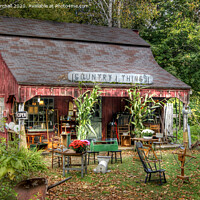 Buy canvas prints of Country Things store in rural New England. by David Birchall