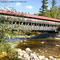 Buy canvas prints of Albany covered bridge, New Hampshire, America by David Birchall