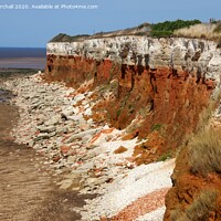 Buy canvas prints of Cliffs at Hunstanton, Norfolk. by David Birchall