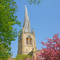 Buy canvas prints of Chesterfield twisted spire. by David Birchall