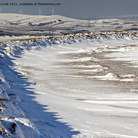 Buy canvas prints of Pennine snowscene at Blackstone Edge. by David Birchall