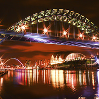 Buy canvas prints of Newcastle and Gateshead Quayside by Helen Holmes