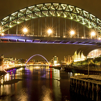 Buy canvas prints of Bright Lights of the Quayside by Helen Holmes