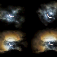 Buy canvas prints of  Solar Eclipse 2015 by Helen Holmes