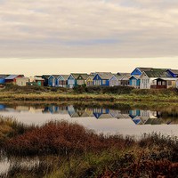 Buy canvas prints of Mudeford beach huts by Alan Sutton