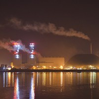 Buy canvas prints of Marchwood Dome by night. by Alan Sutton