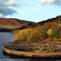 Buy canvas prints of Overflow At Ladybower Reservoir by A B