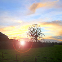 Buy canvas prints of Farmyard Sunset by Ian Lockwood