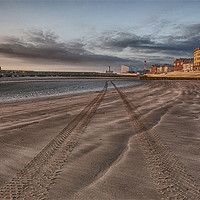 Buy canvas prints of Margate beach in the evening by Mike Laskey