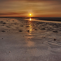 Buy canvas prints of Margate beach sunset by Mike Laskey