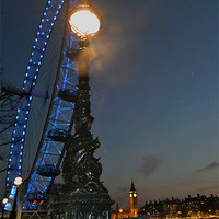 Buy canvas prints of London Eye by Night by Louise Theodorou