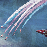 Buy canvas prints of Red Arrows by Rock Weasel Designs