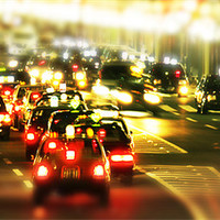 Buy canvas prints of Traffic at night by magda barcentewicz