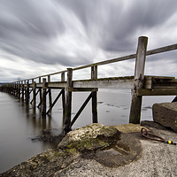 Buy canvas prints of Curous Harbour Pier by bryan hynd
