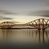 Buy canvas prints of The Bridge at Sunset Panorama by bryan hynd