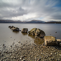 Buy canvas prints of Loch Lomond at Milarrochy Bay  by bryan hynd