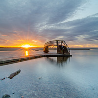 Buy canvas prints of Belhaven Bridge Sunset by bryan hynd