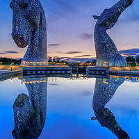 Buy canvas prints of Last Light at the Kelpies by bryan hynd