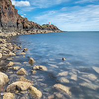 Buy canvas prints of Blue Sky at Aberdour  by bryan hynd