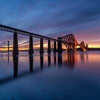 Buy canvas prints of South Queensferry Sunset Panorama  by bryan hynd
