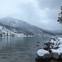 Buy canvas prints of Winter at Lake Tahoe by Aramis Hahne