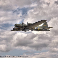 Buy canvas prints of B17 Flying Fortress Sally B by Perry Johnson
