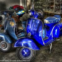 Buy canvas prints of Funky mopeds by Perry Johnson