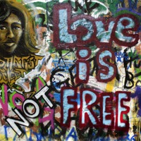 Buy canvas prints of Love is not free. by Perry Johnson