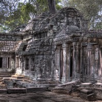 Buy canvas prints of Angkor by Perry Johnson
