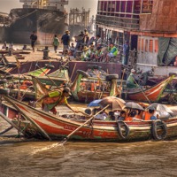 Buy canvas prints of Yangon Port by Perry Johnson