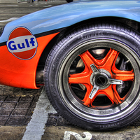 Buy canvas prints of Ford GT wheel by Perry Johnson