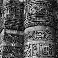 Buy canvas prints of Temple wall carving by Perry Johnson