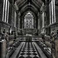 Buy canvas prints of Tideswell Church by Perry Johnson