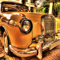 Buy canvas prints of Old Man's Merc by Perry Johnson