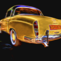 Buy canvas prints of  Old Man's Merc by Perry Johnson