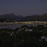 Buy canvas prints of Badia de Pollensa before sunrise by Perry Johnson