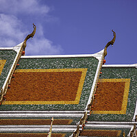 Buy canvas prints of Temple tiles by Perry Johnson