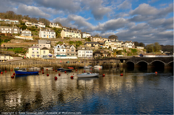 Reflections on The River Looe Picture Board by Rosie Spooner
