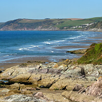 Buy canvas prints of Whitsand Bay in South East Cornwall by Rosie Spooner