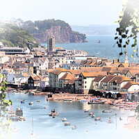 Buy canvas prints of Teignmouth through the trees.  by Rosie Spooner