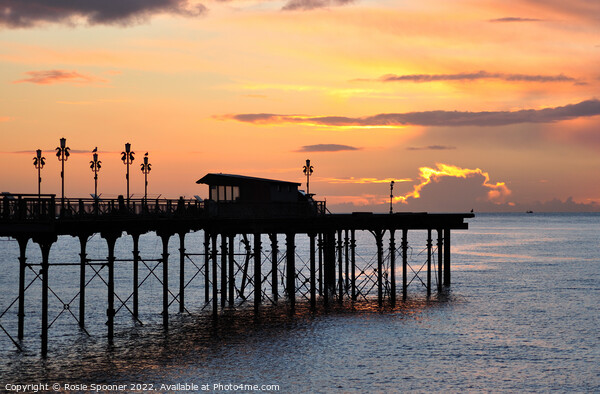Sunrise by Teignmouth Pier Picture Board by Rosie Spooner