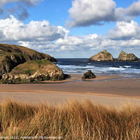 Buy canvas prints of Holywell Bay North Cornwall  by Rosie Spooner