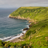 Buy canvas prints of Lantic Bay from the Coast Path by Rosie Spooner