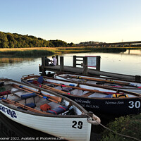 Buy canvas prints of Rowing boats at Passage House Inn  by Rosie Spooner